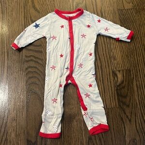 Kyte Baby snap romper, patriotic print, newborn